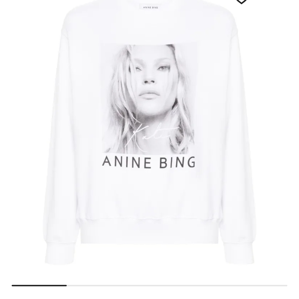 Anine Bing White Graphic Kate Moss Sweatshirt